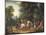 Landscape with Huntsmen and Beggars-Johann Andreas Herrlein-Mounted Giclee Print