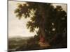 Landscape with Huntsmen and their Hounds-Joris van der Haagen or Hagen-Mounted Giclee Print