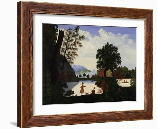 Landscape with Indians, 1880-American School-Framed Giclee Print