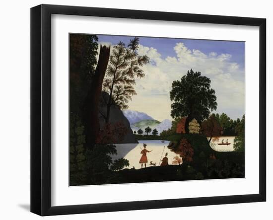 Landscape with Indians, 1880-American School-Framed Giclee Print