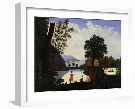 Landscape with Indians, 1880-American School-Framed Giclee Print