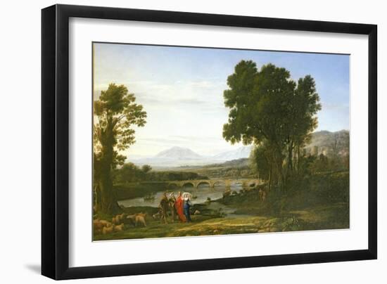 Landscape with Jacob and Laban and Laban's Daughters, 1654-Claude Lorraine-Framed Giclee Print