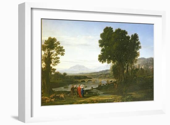 Landscape with Jacob and Laban and Laban's Daughters, 1654-Claude Lorraine-Framed Giclee Print