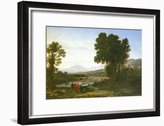 Landscape with Jacob and Laban and Laban's Daughters, 1654-Claude Lorraine-Framed Giclee Print