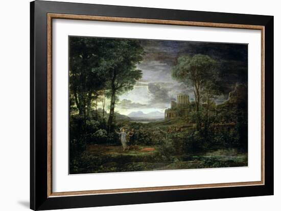 Landscape with Jacob Wrestling with the Angel, or Night, 1672-Claude Lorraine-Framed Giclee Print
