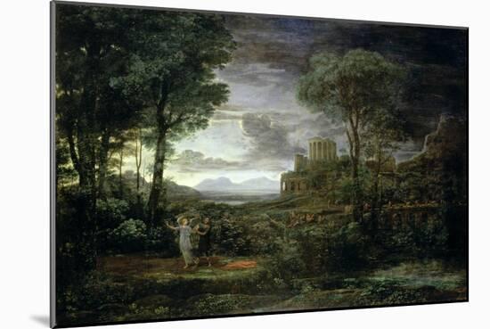 Landscape with Jacob Wrestling with the Angel, or Night, 1672-Claude Lorraine-Mounted Giclee Print