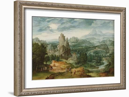 Landscape with Jupiter and Other Classical Figures in the Foreground-Cornelis Massys-Framed Giclee Print