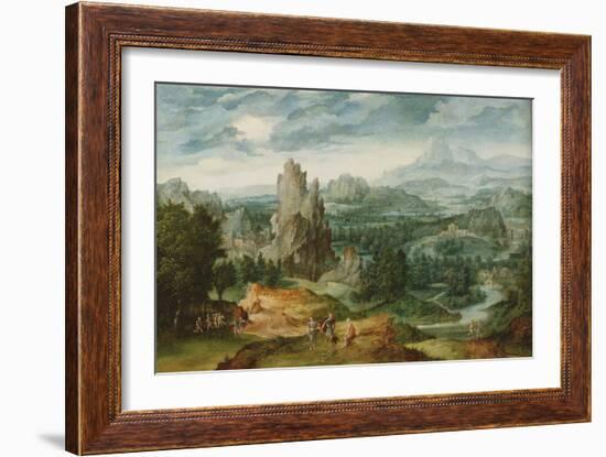 Landscape with Jupiter and Other Classical Figures in the Foreground-Cornelis Massys-Framed Giclee Print