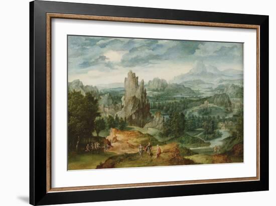 Landscape with Jupiter and Other Classical Figures in the Foreground-Cornelis Massys-Framed Giclee Print