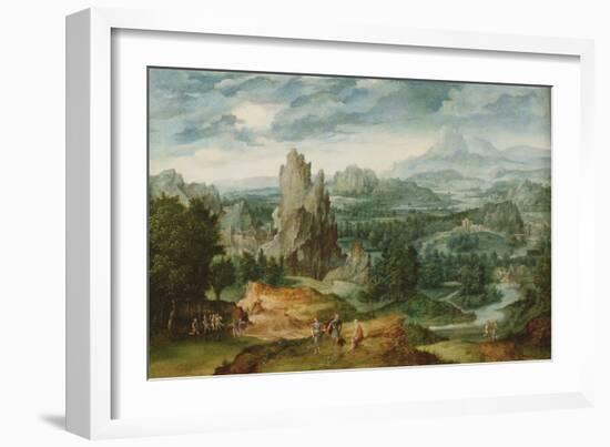 Landscape with Jupiter and Other Classical Figures in the Foreground-Cornelis Massys-Framed Giclee Print