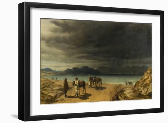 Landscape with Lake and Greek Soldiers-John Rogers Herbert-Framed Giclee Print