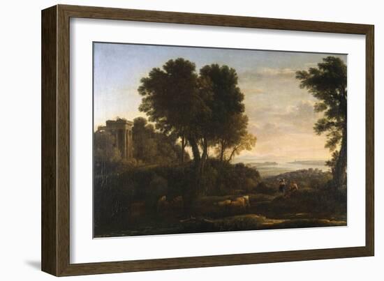 Landscape with Mercury and Battus, 1663-Claude Lorraine-Framed Giclee Print