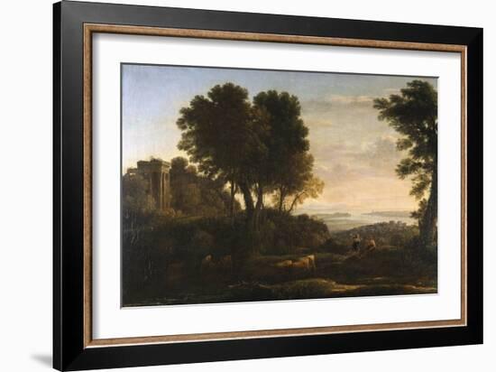 Landscape with Mercury and Battus, 1663-Claude Lorraine-Framed Giclee Print