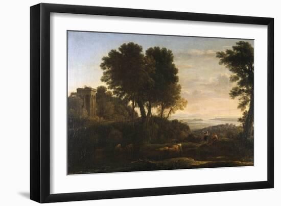 Landscape with Mercury and Battus, 1663-Claude Lorraine-Framed Giclee Print
