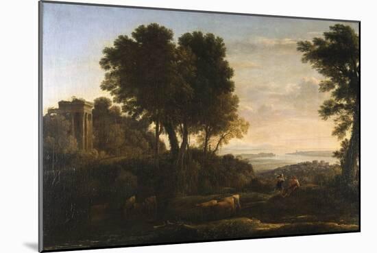 Landscape with Mercury and Battus, 1663-Claude Lorraine-Mounted Giclee Print