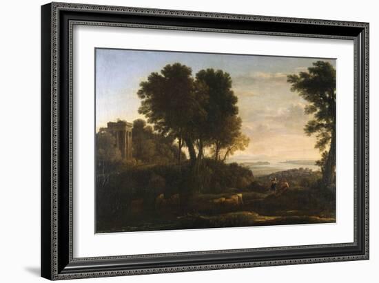 Landscape with Mercury and Battus, 1663-Claude Lorraine-Framed Giclee Print