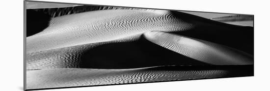 Landscape with Mesquite Flat Dunes in black and white, Death Valley National Park, California, USA-Panoramic Images-Mounted Photographic Print