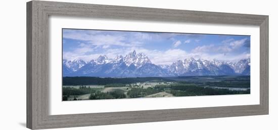 Landscape with Mountains in the Background, Jackson Hole, Grand Teton National Park, Wyoming, USA-null-Framed Photographic Print