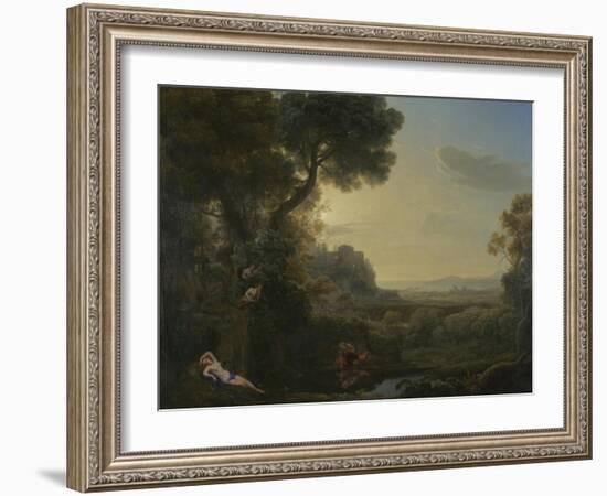 Landscape with Narcissus and Echo, 1644-Claude Lorraine-Framed Giclee Print
