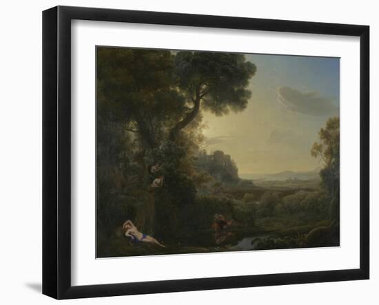 Landscape with Narcissus and Echo, 1644-Claude Lorraine-Framed Giclee Print