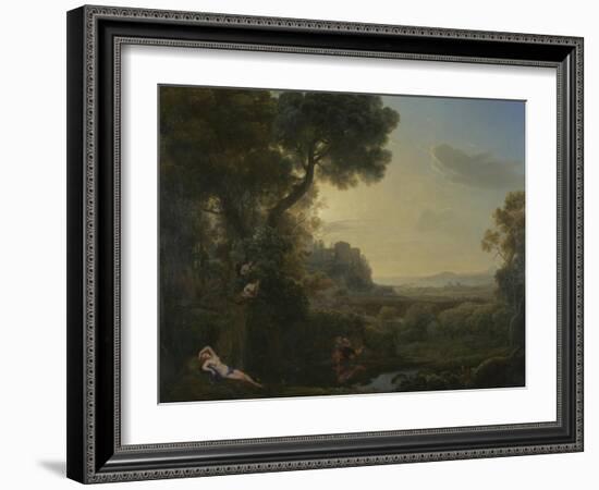 Landscape with Narcissus and Echo, 1644-Claude Lorraine-Framed Giclee Print