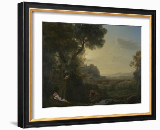 Landscape with Narcissus and Echo, 1644-Claude Lorraine-Framed Giclee Print