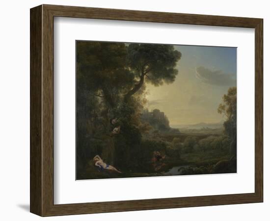 Landscape with Narcissus and Echo, 1644-Claude Lorraine-Framed Giclee Print