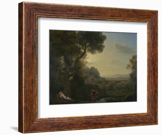 Landscape with Narcissus and Echo, 1644-Claude Lorraine-Framed Giclee Print