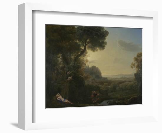 Landscape with Narcissus and Echo, 1644-Claude Lorraine-Framed Giclee Print