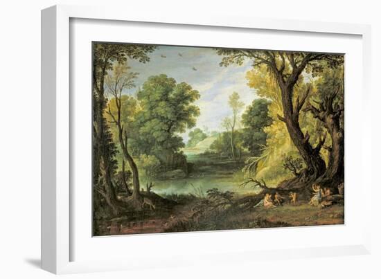 Landscape with Nymphs and Satyrs, 1623-Paul Brill Or Bril-Framed Giclee Print