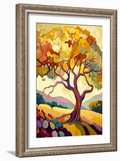 Landscape with Oak Tree I-Avril Anouilh-Framed Art Print