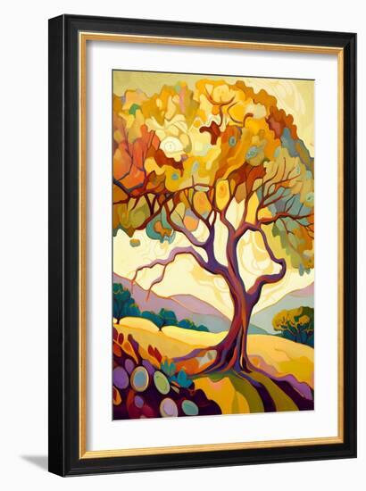 Landscape with Oak Tree I-Avril Anouilh-Framed Art Print