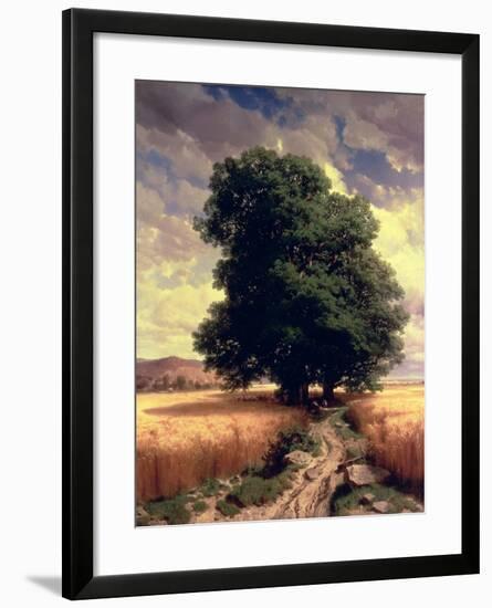 Landscape with Oaks, 1859-Alexandre Calame-Framed Giclee Print