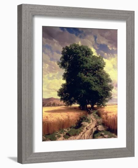 Landscape with Oaks, 1859-Alexandre Calame-Framed Giclee Print