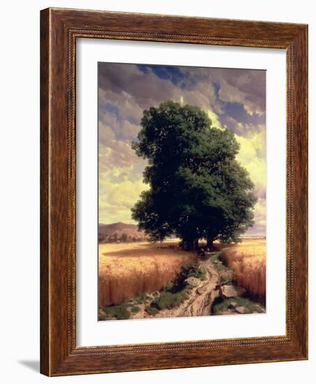 Landscape with Oaks, 1859-Alexandre Calame-Framed Giclee Print