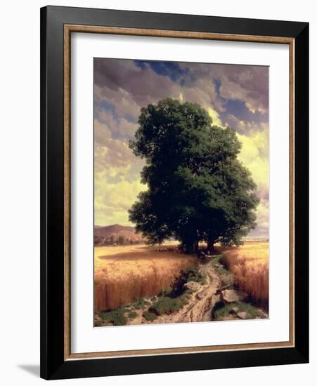 Landscape with Oaks, 1859-Alexandre Calame-Framed Giclee Print