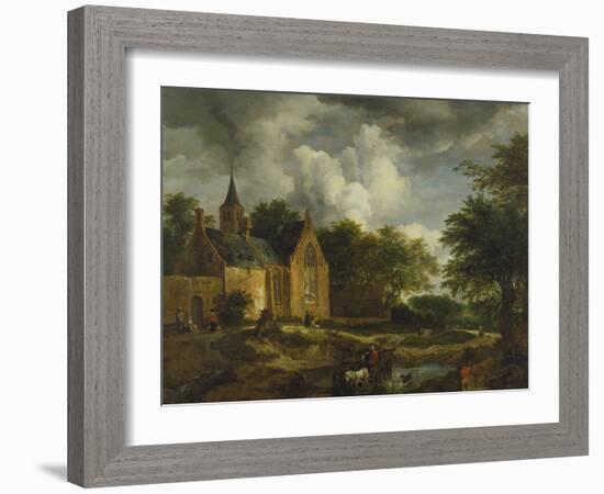 Landscape with Old Church-Jacob Isaacksz Van Ruisdael-Framed Giclee Print