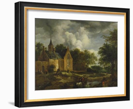Landscape with Old Church-Jacob Isaacksz Van Ruisdael-Framed Giclee Print