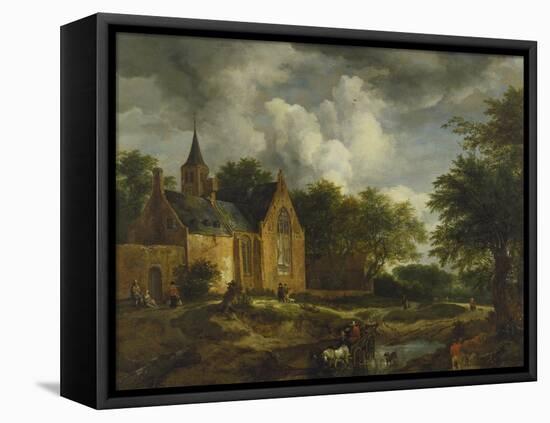 Landscape with Old Church-Jacob Isaacksz Van Ruisdael-Framed Premier Image Canvas