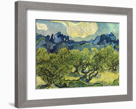 Landscape with Olive Trees-Vincent van Gogh-Framed Art Print