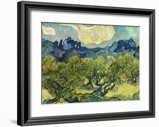 Landscape with Olive Trees-Vincent van Gogh-Framed Art Print