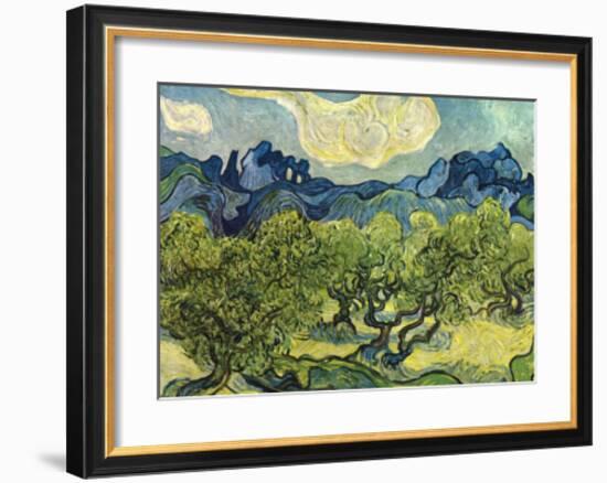 Landscape with Olive Trees-Vincent van Gogh-Framed Art Print