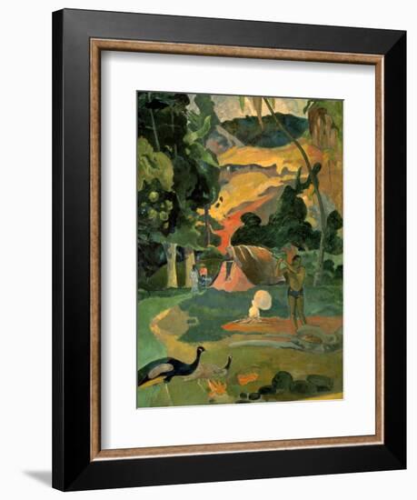 Landscape with Peacock-Paul Gauguin-Framed Art Print