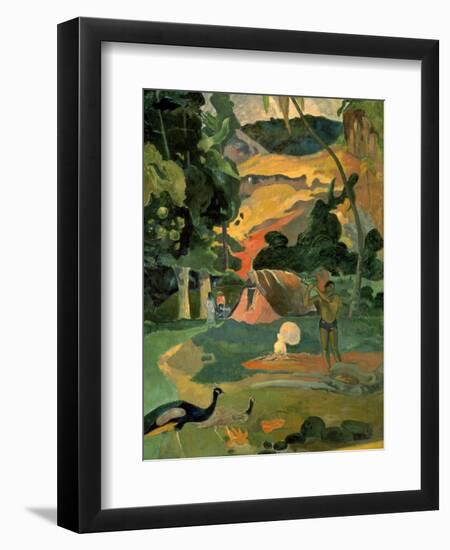 Landscape with Peacock-Paul Gauguin-Framed Art Print