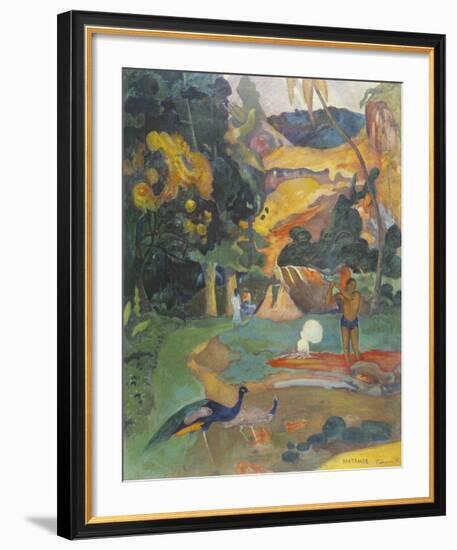 Landscape with Peacocks-Paul Gauguin-Framed Premium Giclee Print