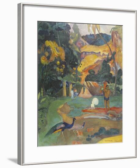 Landscape with Peacocks-Paul Gauguin-Framed Premium Giclee Print