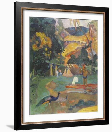 Landscape with Peacocks-Paul Gauguin-Framed Giclee Print