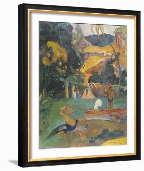 Landscape with Peacocks-Paul Gauguin-Framed Giclee Print