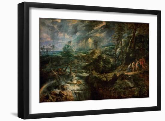 Landscape with Philemon and Baucis C.1625-Peter Paul Rubens-Framed Giclee Print