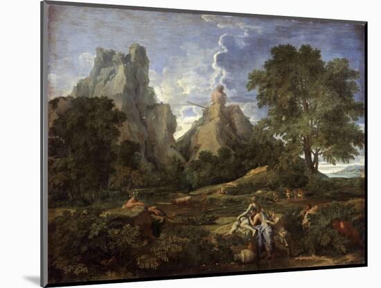 Landscape with Polyphemus, 1649 (Oil on Canvas)-Nicolas Poussin-Mounted Giclee Print